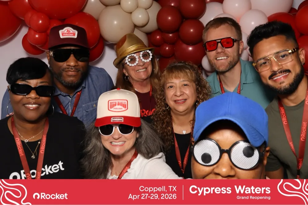 Guests enjoying a finished branded photo experience